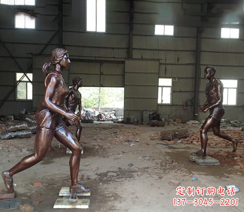 潍坊铜雕跑步女生