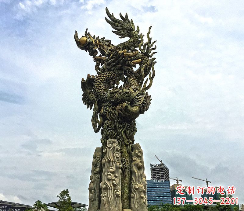 潍坊铜雕盘龙柱