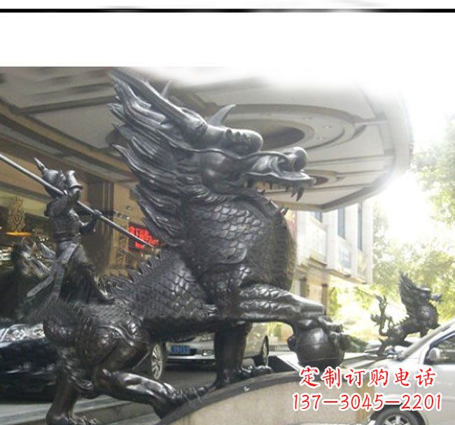 潍坊铜雕麒麟公司门口神兽雕塑