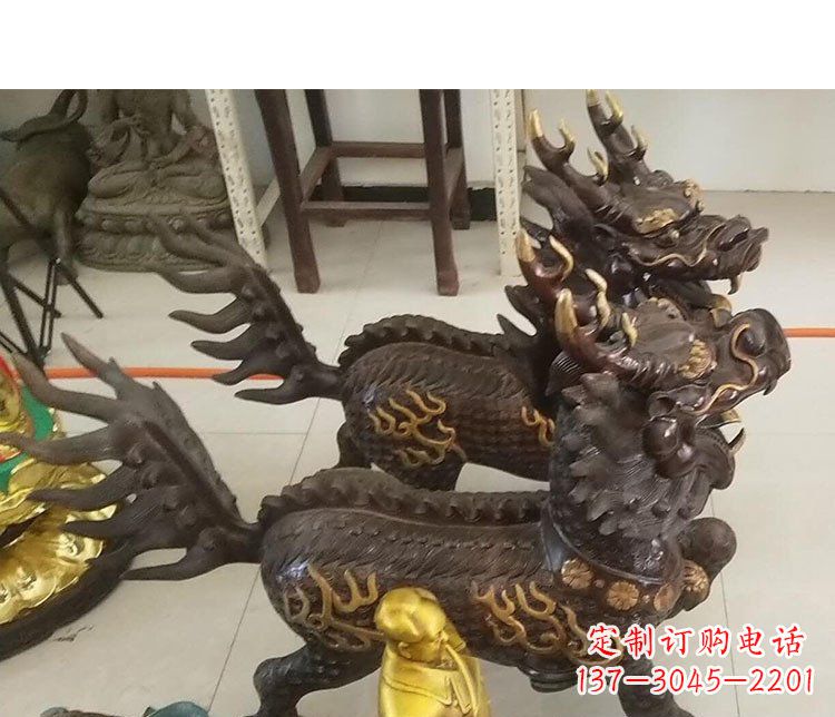潍坊铜雕麒麟招财雕塑
