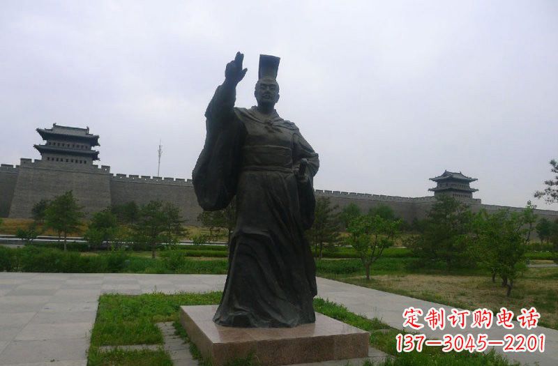 潍坊铜雕秦始皇古代名人雕塑