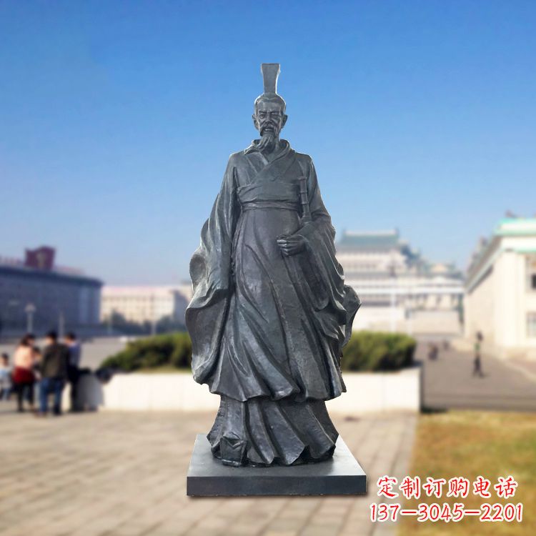 潍坊铜雕屈原塑像