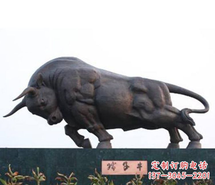 潍坊铜雕孺子牛动物雕塑