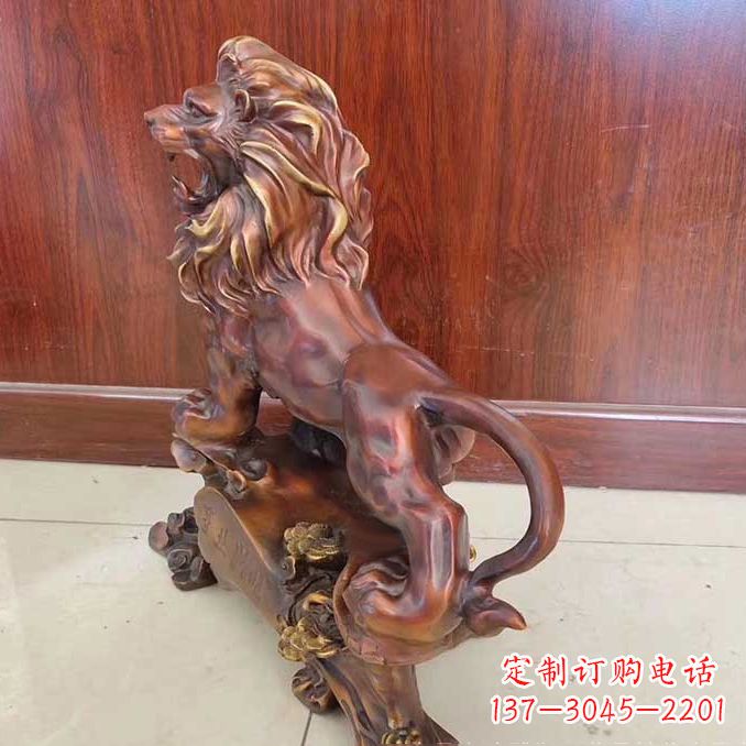 潍坊铜雕狮子动物雕塑摆件