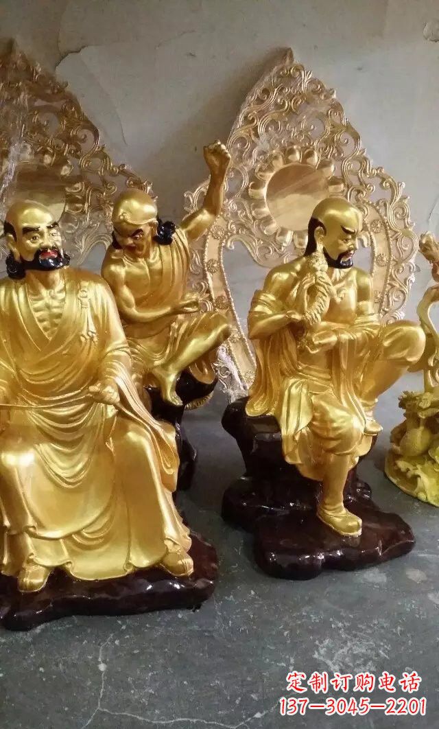 潍坊铜雕十八罗汉