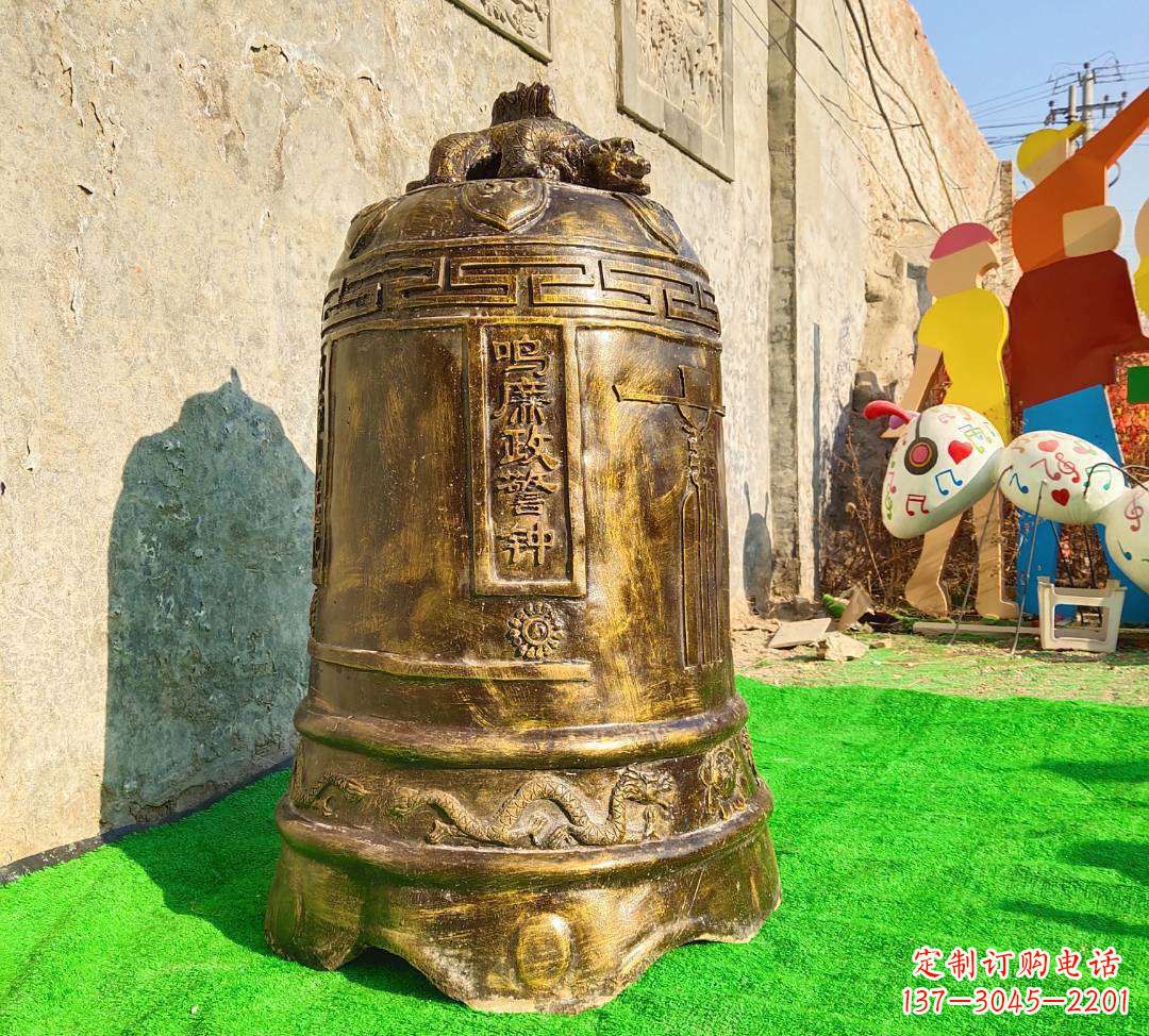 潍坊铜雕寺庙警钟雕塑摆件