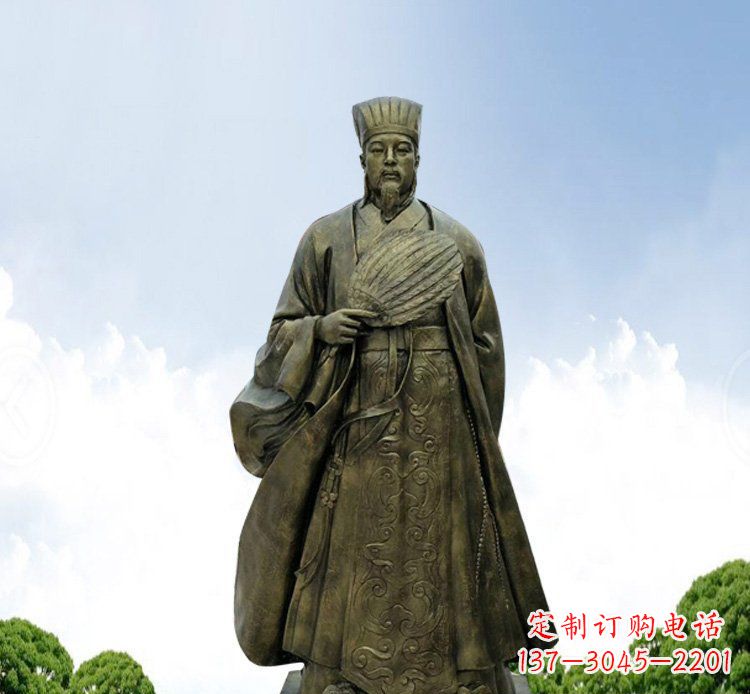 潍坊铜雕伟人诸葛亮古代历史人物