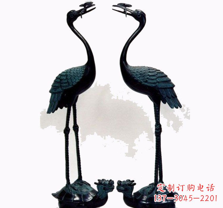 潍坊铜雕仙鹤和龙龟