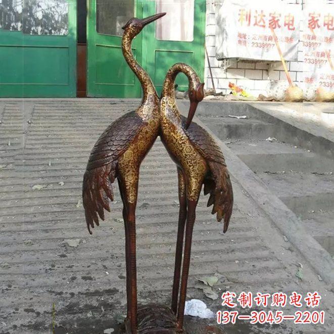 潍坊铜雕仙鹤夫妻