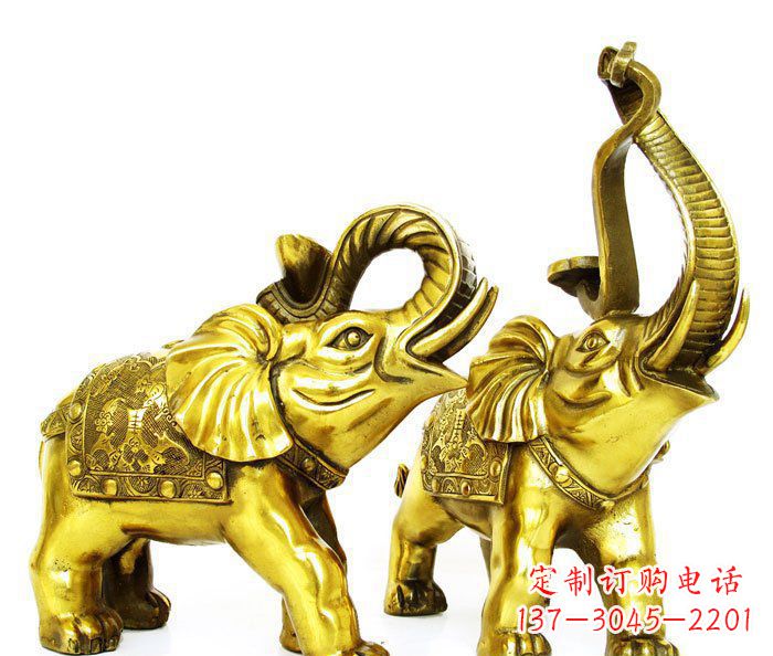 潍坊铜雕小象公园动物雕塑