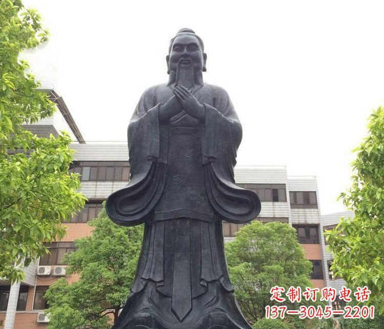 潍坊铜雕学校孔子圣人雕塑摆件