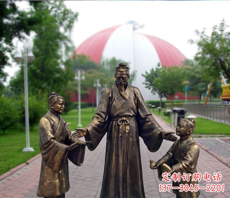潍坊铜雕园林孔融让梨