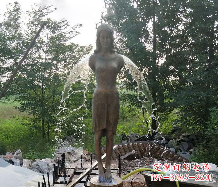 潍坊铜雕园林天使雕塑摆件