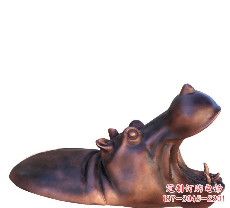 潍坊铜雕张嘴河马