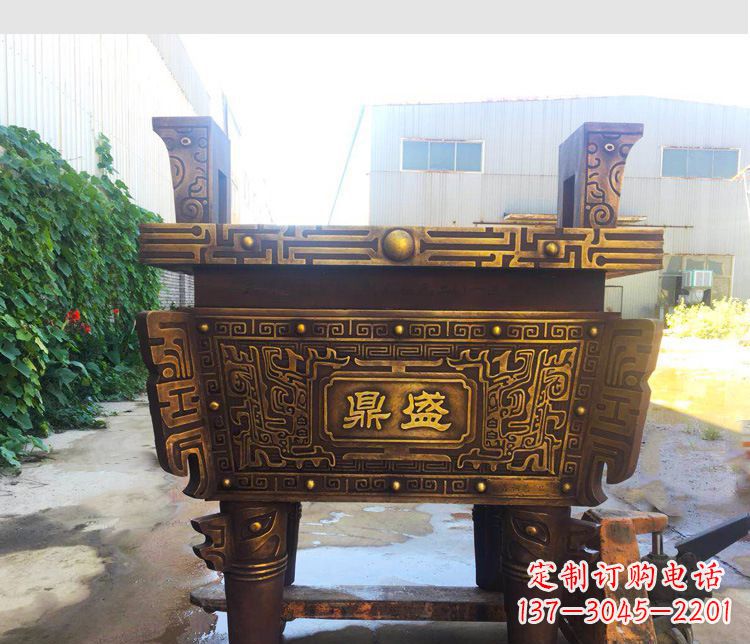 潍坊铜雕招财鼎盛香炉