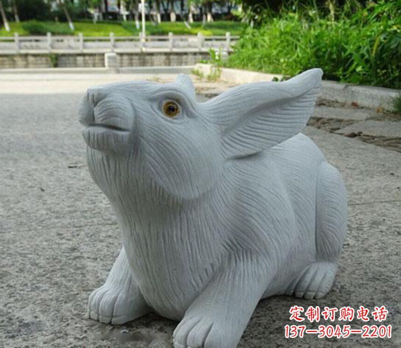 潍坊兔子石雕公园景观雕塑