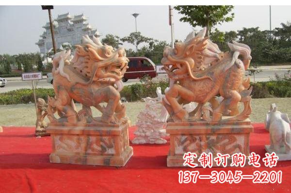 潍坊晚霞红葫芦麒麟雕塑