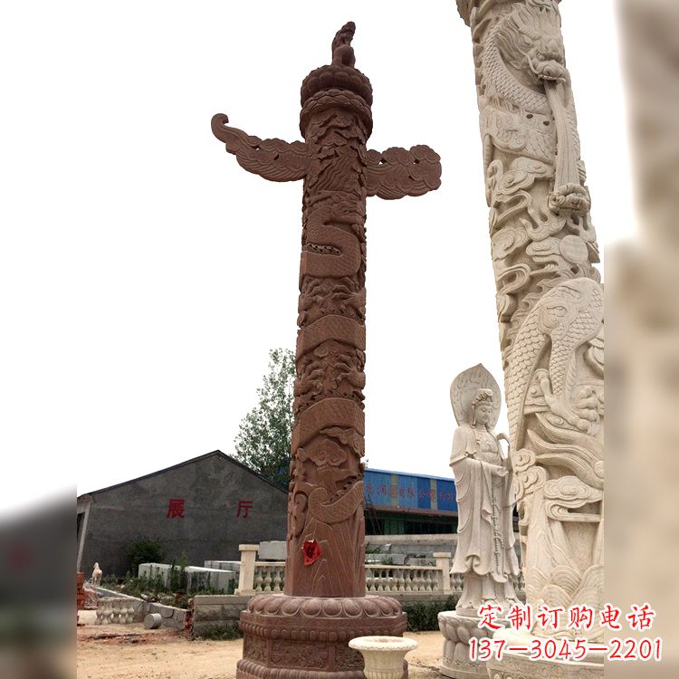 潍坊晚霞红华表石柱