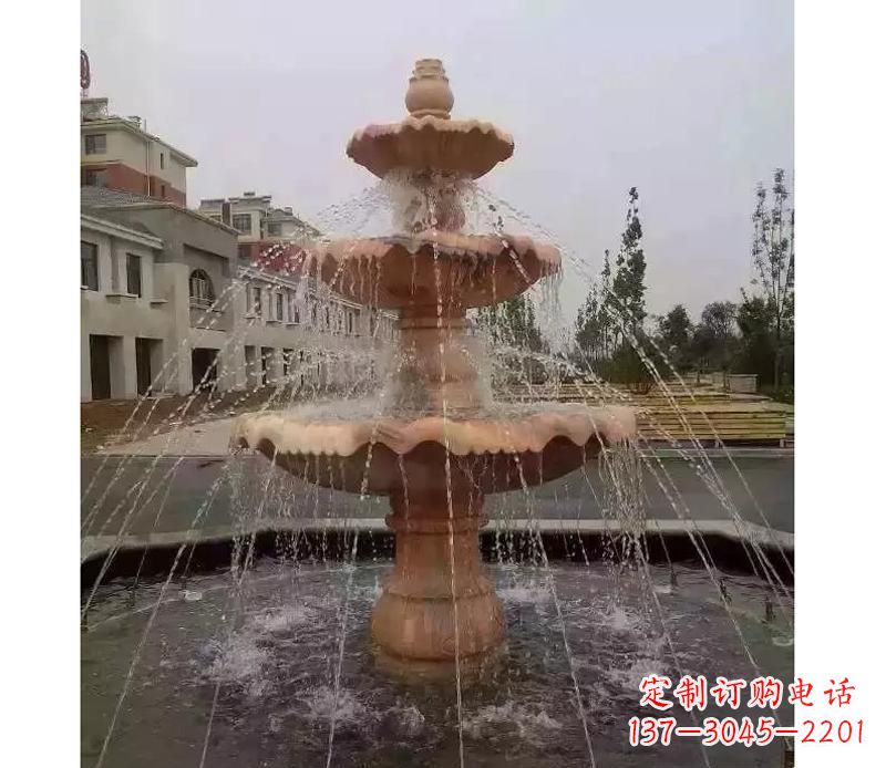 潍坊晚霞红喷泉雕塑