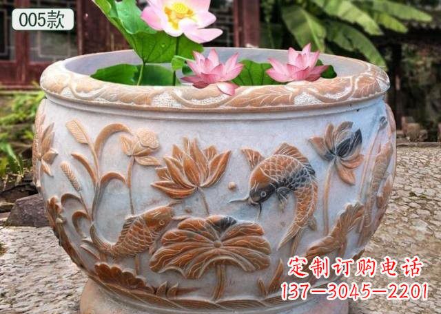 潍坊晚霞红水缸鱼缸雕塑