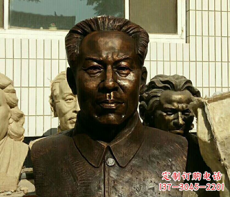 潍坊伟人刘少奇胸像铜雕