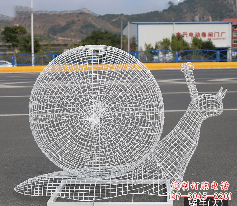 潍坊蜗牛镂空不锈钢景观雕塑