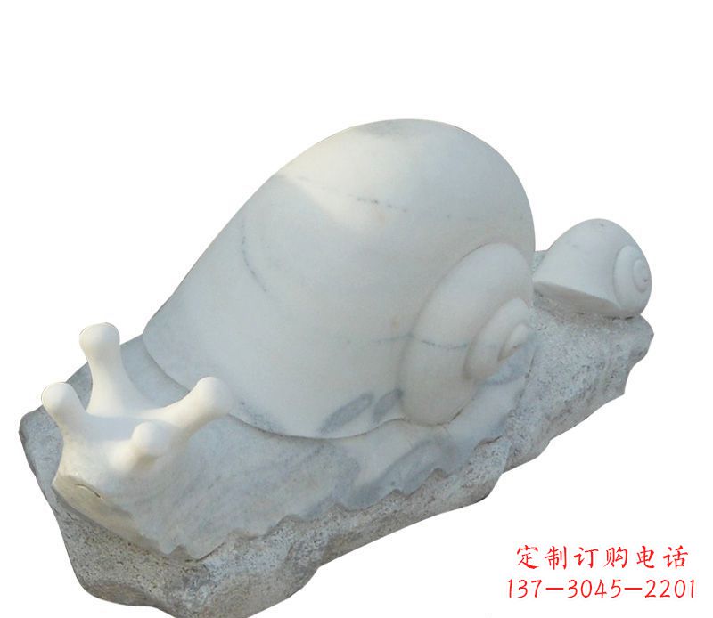 潍坊蜗牛石雕公园动物摆件