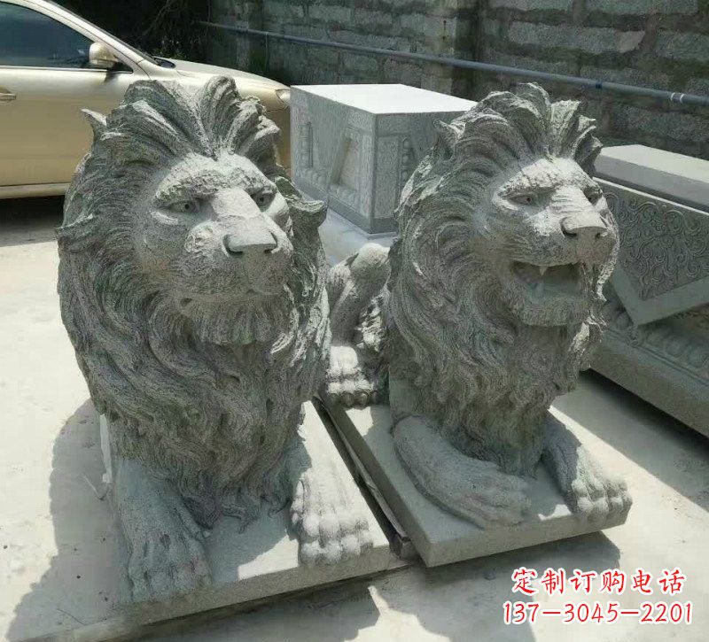 潍坊卧式狮子石雕