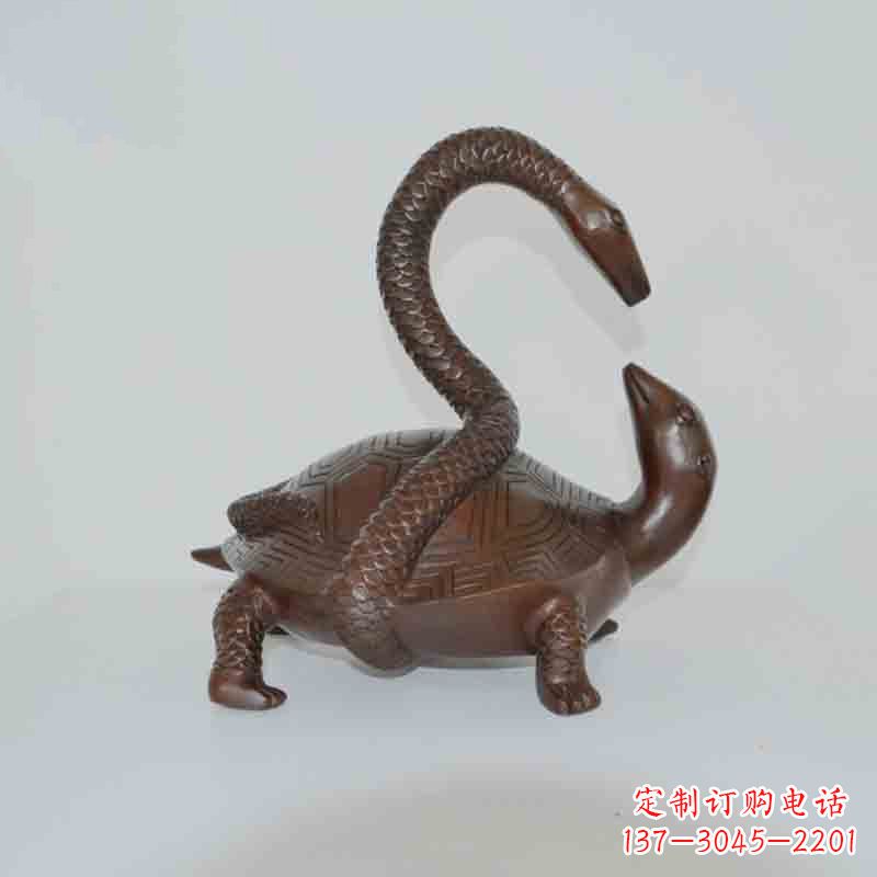潍坊乌龟背蛇龟蛇铜雕