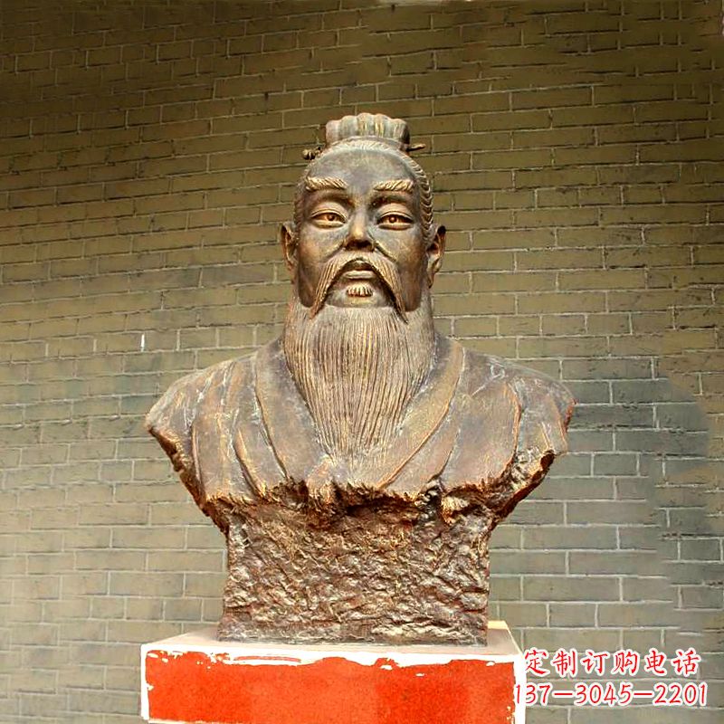 潍坊五帝之帝喾半身像胸像雕塑