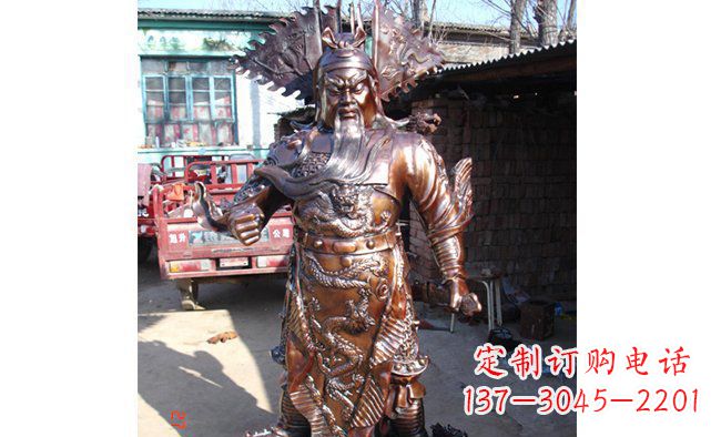 潍坊武财神持刀关公铜雕 (3)