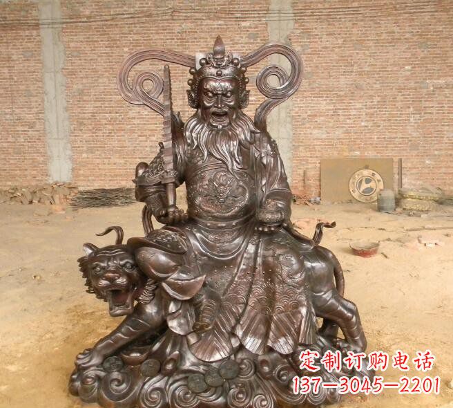 潍坊武财神赵公明铜雕
