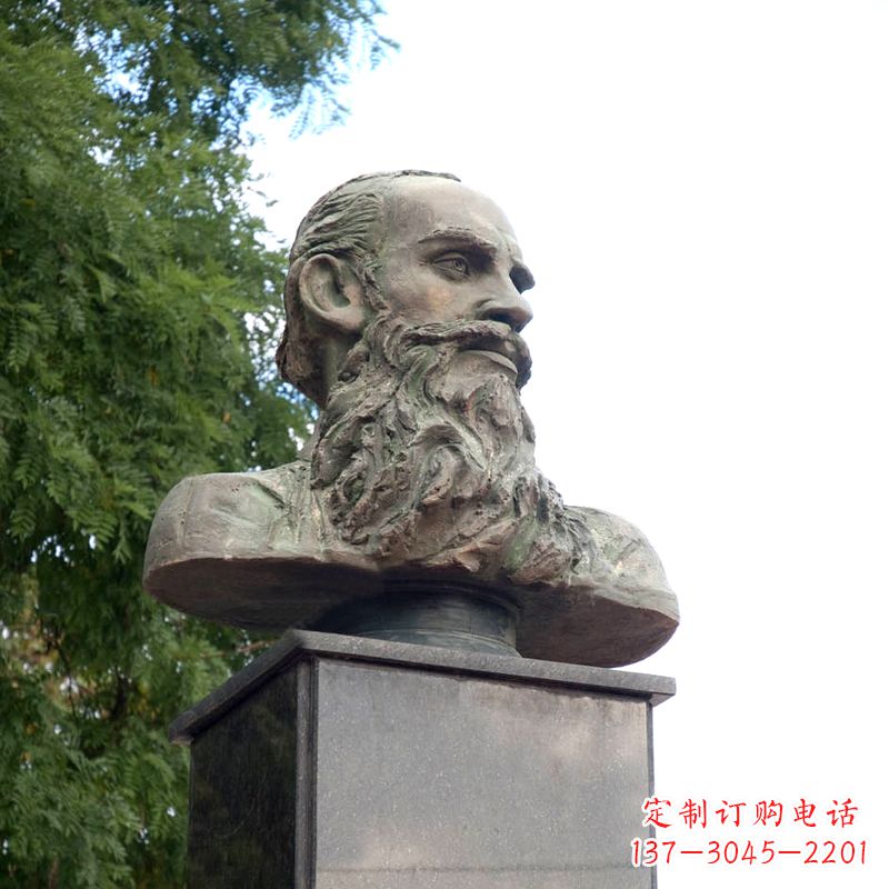 潍坊西方名人俄国现实主义作家托尔斯泰胸像雕塑摆件