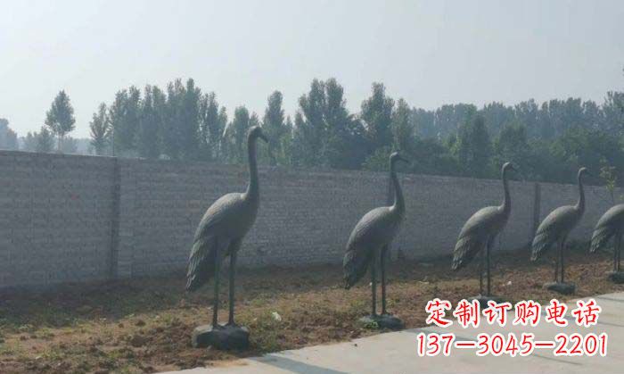 潍坊仙鹤抽象铜雕 (2)