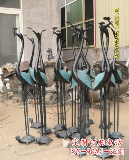 潍坊仙鹤动物铜雕