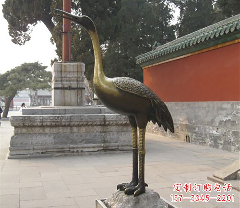 潍坊仙鹤动物铜雕 (2)