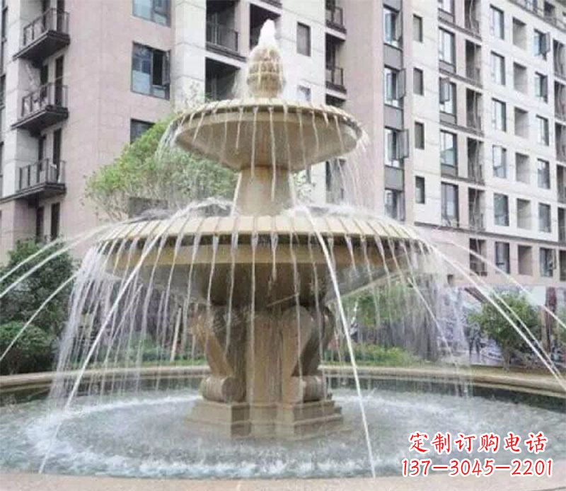 潍坊小区大型喷泉景观石雕