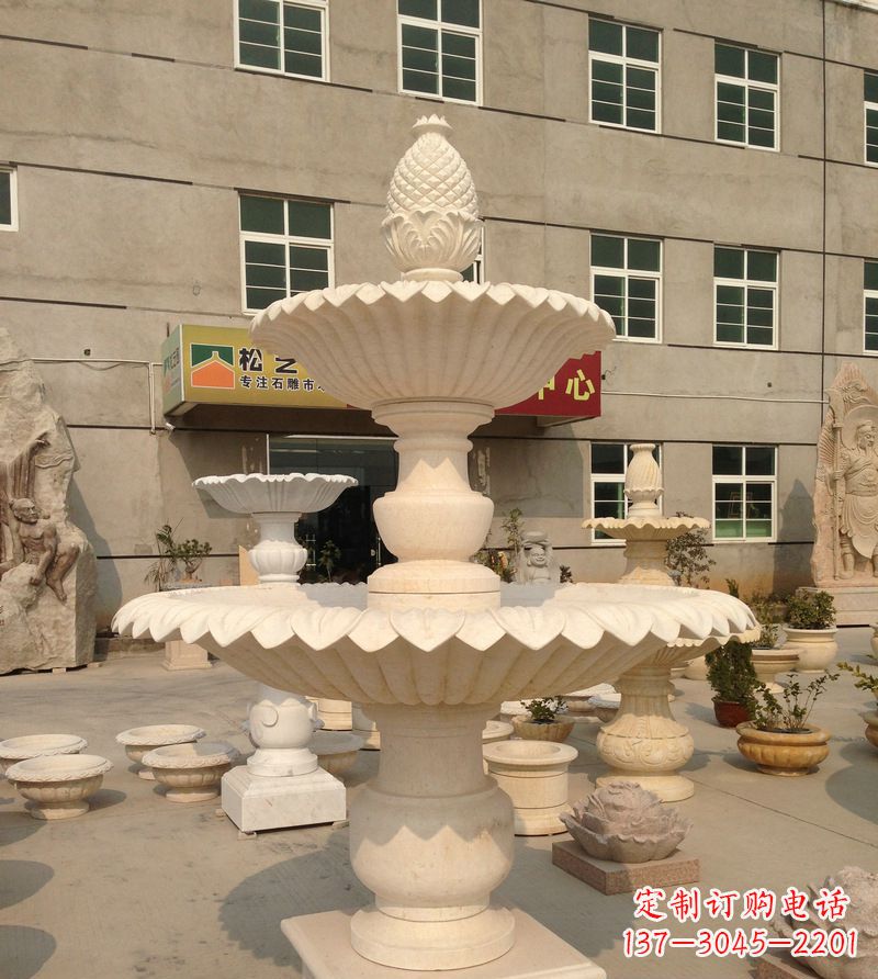 潍坊小区景观菠萝式喷泉石雕
