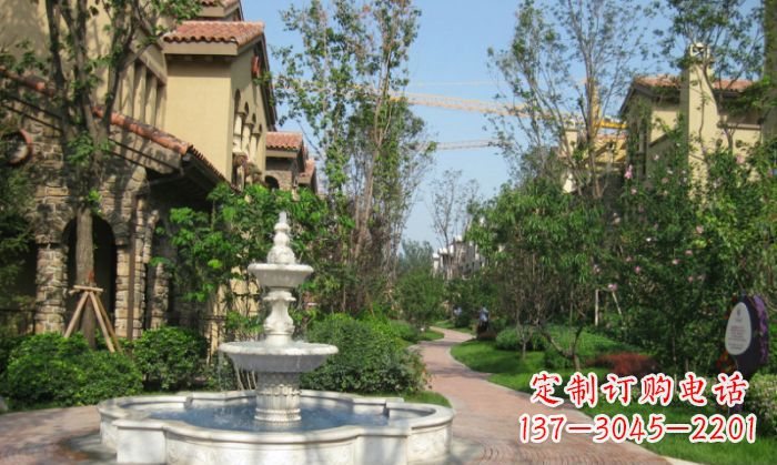 潍坊小区景观大理石喷泉石雕 (5)