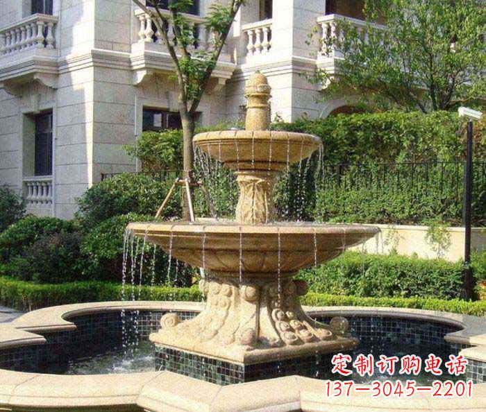 潍坊小区景观大型喷泉石雕 (2)