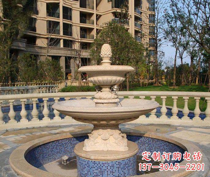 潍坊小区景观多层喷泉石雕