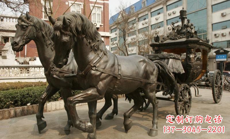 潍坊小区欧式马车铜雕