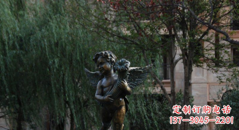 潍坊小区欧式小男孩人物铜雕
