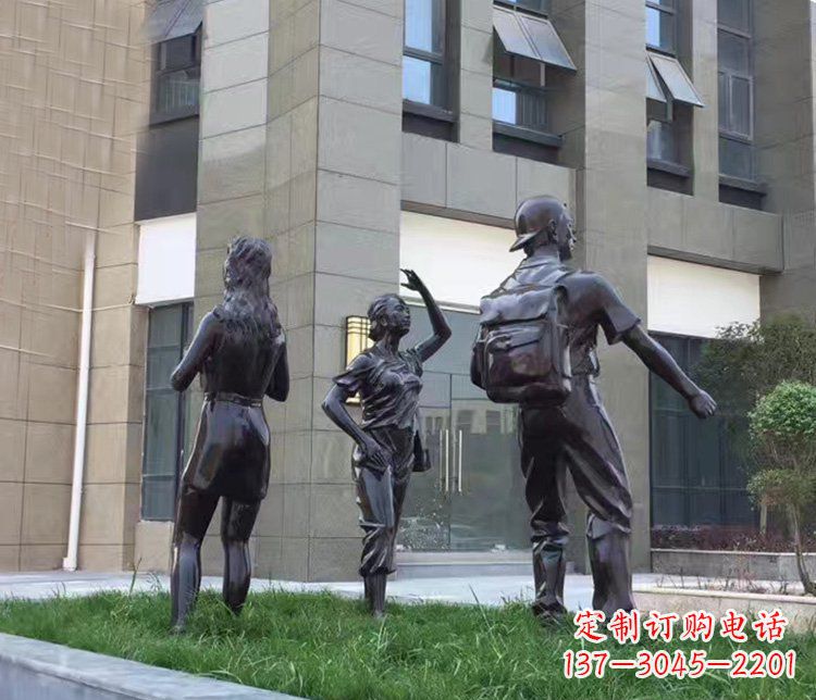 潍坊小区铜雕美女人物雕塑