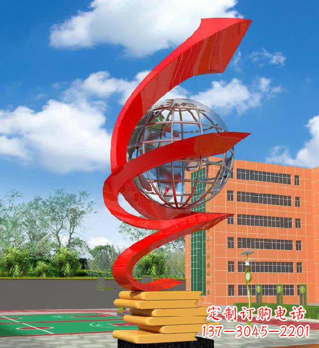 潍坊校园不锈钢书籍标志雕塑