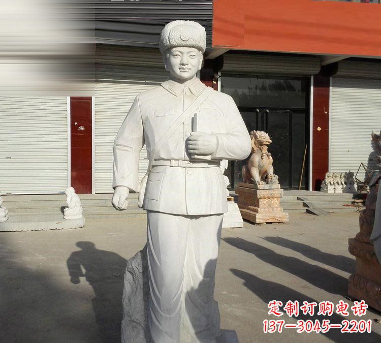 潍坊校园大理石立式雷锋雕塑