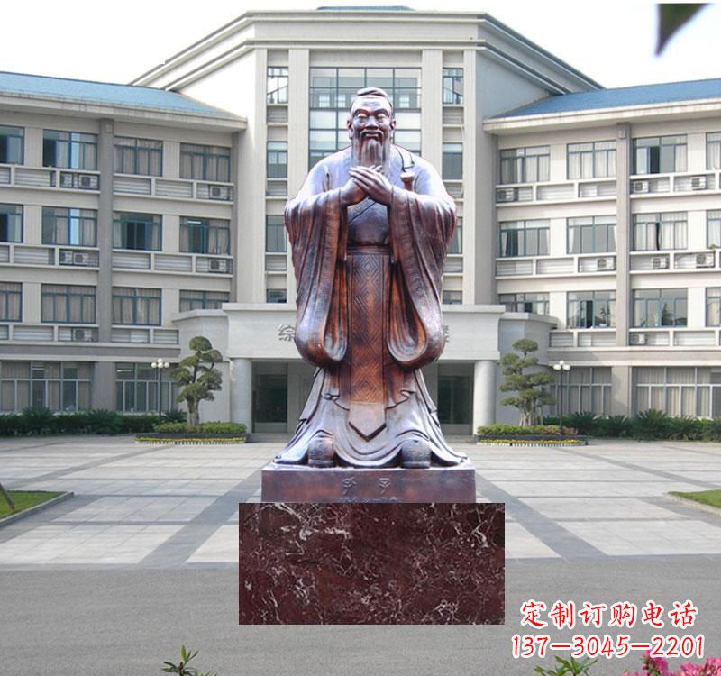 潍坊校园雕塑孔子 (2)