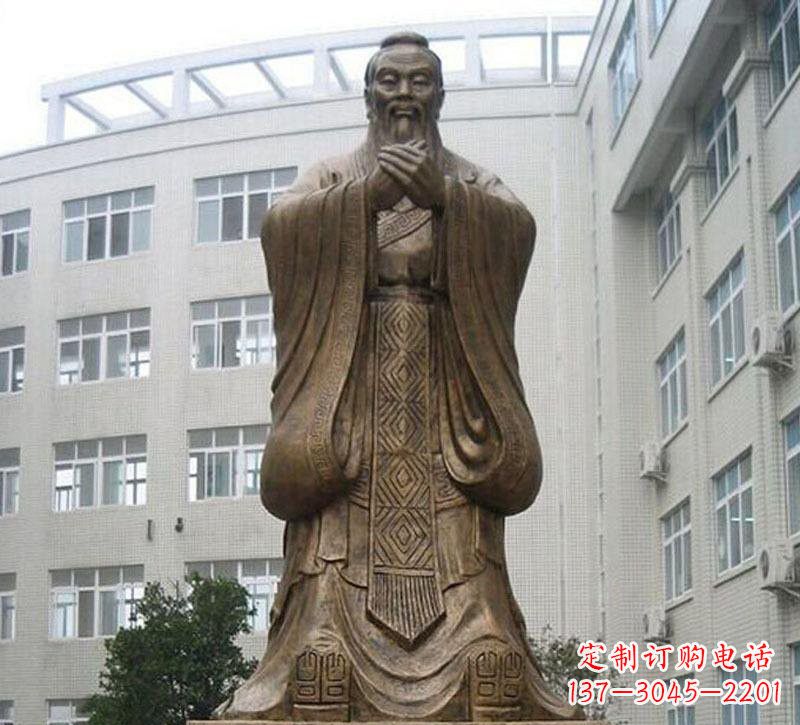 潍坊校园孔子铜雕222