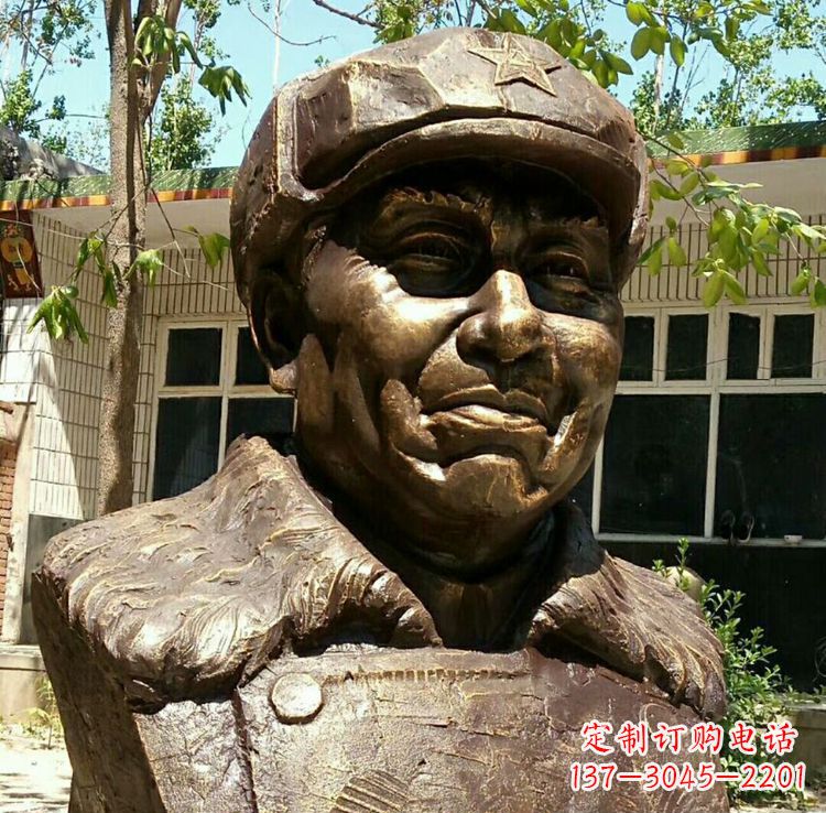 潍坊校园名人朱德胸像铜雕