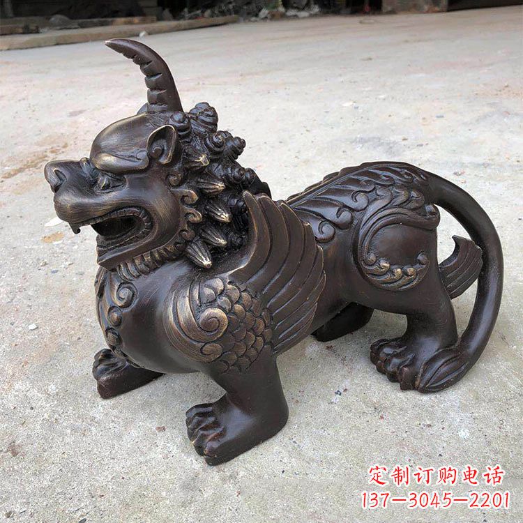 潍坊獬豸纯铜铸造雕塑